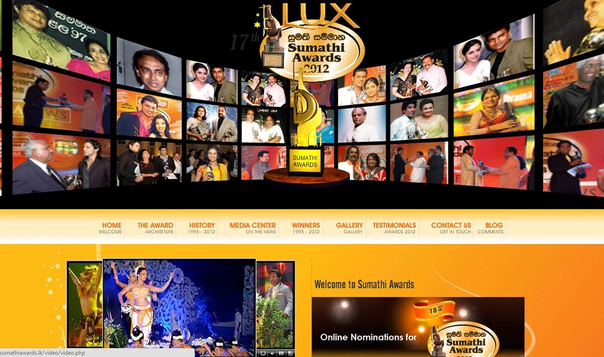 Sumathi Awards Website Design